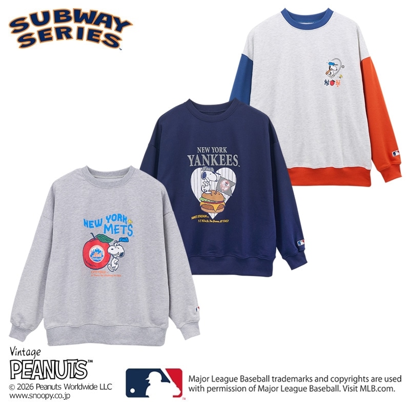 スヌーピー PEANUTS MLB スウェット(ミックス): 通常| プラザ