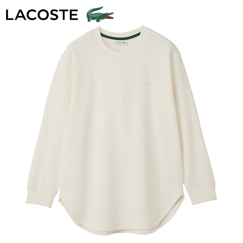 LACOSTE ラコステ ラウンドヘム ワッフルロングスリーブTシャツ 