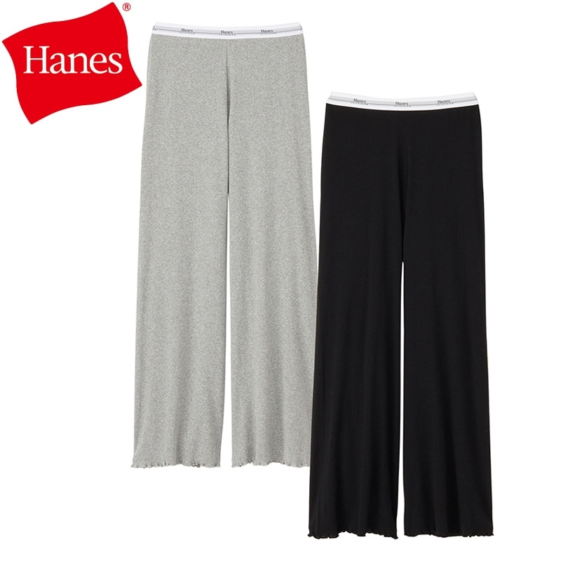 Dooon　ヘインズ Hanes ヘインズ ロングワイドパンツ by THE DODO JEAN(グレー