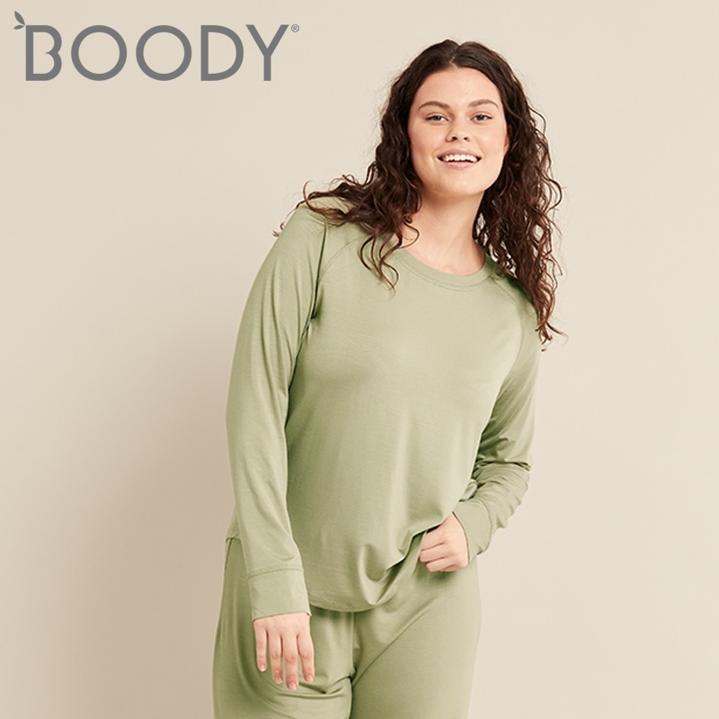 BOODY ブーディ グッドナイト ラグラン スリープトップ セージ