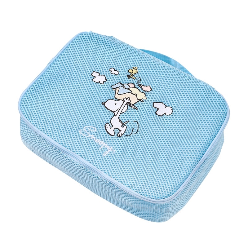 スヌーピー PEANUTS メッシュポーチ Lサイズ(ブルー): 通常| プラザ