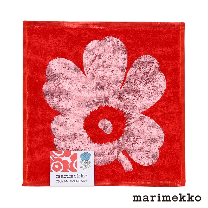 Marimekko　売り切れ商品　マリメッコ　水筒　タオル 日本限定】marimekko マリメッコ Unikko ミニタオル レッド×ピンク