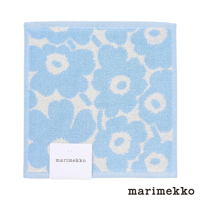 日本限定】marimekko マリメッコ Mini Unikko ミニタオル ライトブルー