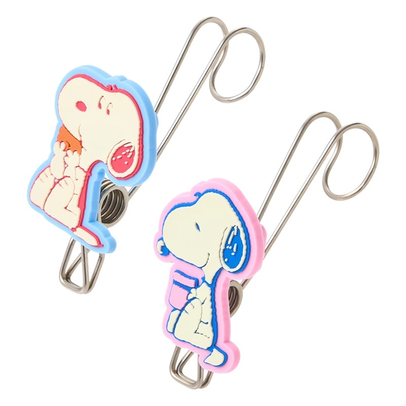 スヌーピー PEANUTS モチーフ付きクリップ 2Pセット(クリップ): 通常