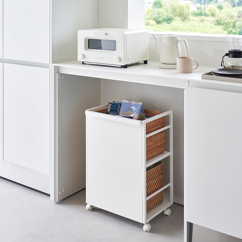 目隠しワゴン ホワイト 約W42×D32×H60cm タワー tower Amazon.co.jp: 目隠しワゴン ホワイト 約W42×D32×H60cm タワー tower