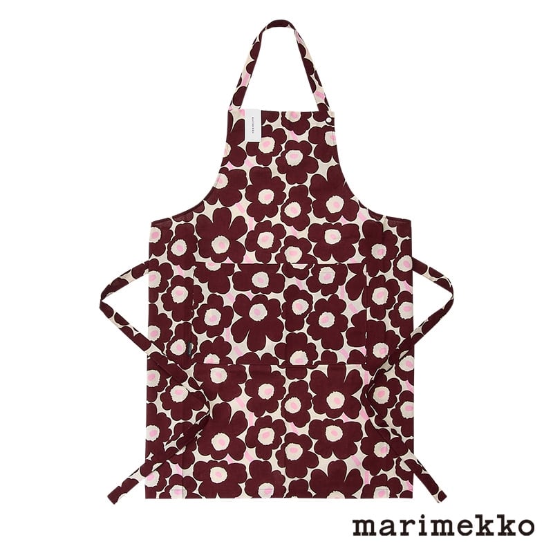 日本限定】marimekko マリメッコ Mini Unikko エプロン ブラウン