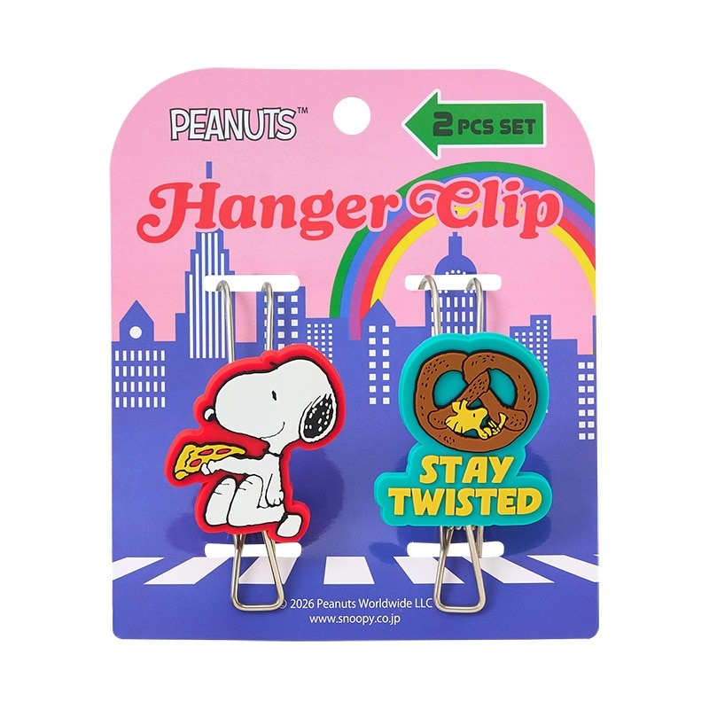 スヌーピー PEANUTS モチーフ付きクリップ2Pセット(モチーフ付き