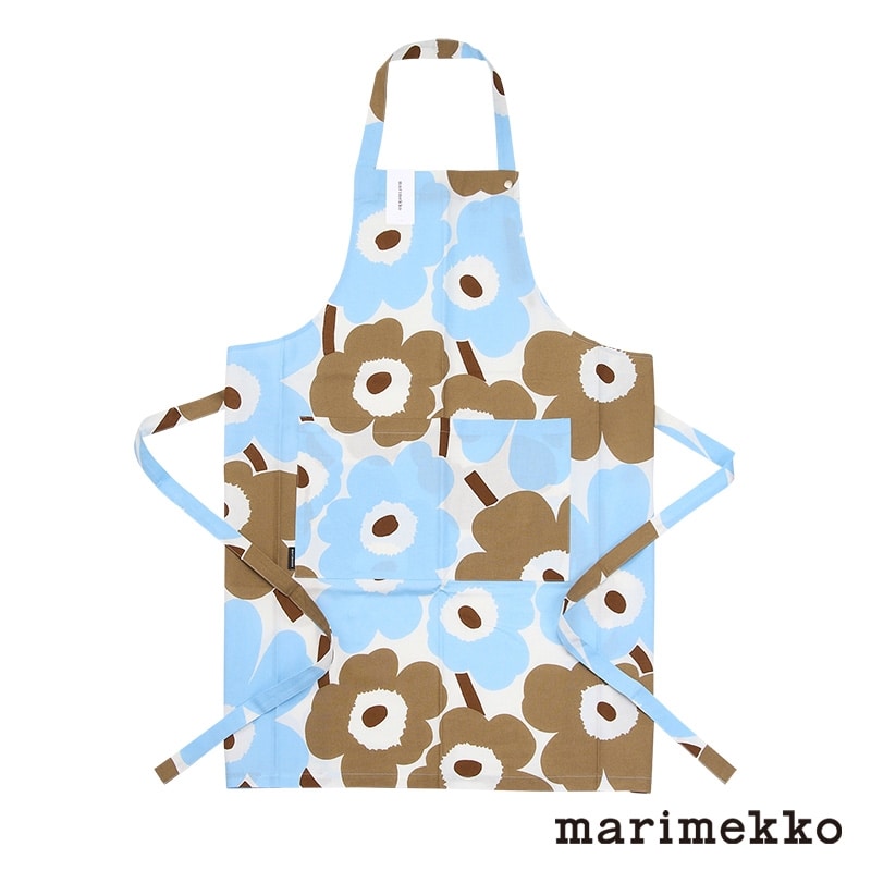 日本限定】marimekko マリメッコ Pieni Unikko エプロン ライトブルー