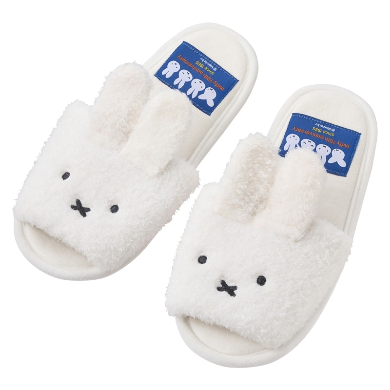 ミッフィー Miffy オープントゥスリッパ(ホワイト): 通常