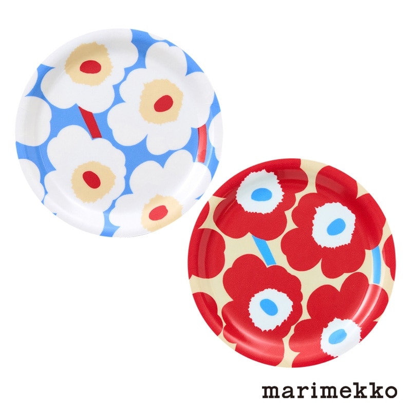 marimekko マリメッコ Unikko コースター(ライトブルー): 通常| プラザ
