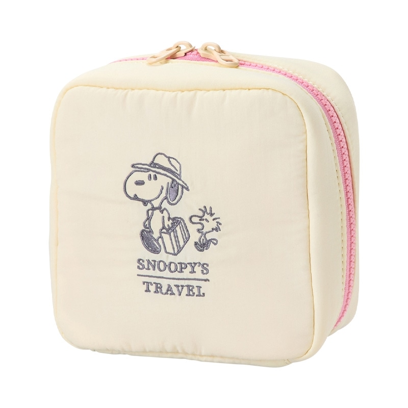 スヌーピー PEANUTS スクエアポーチ PINK(ピンク): 通常| プラザ