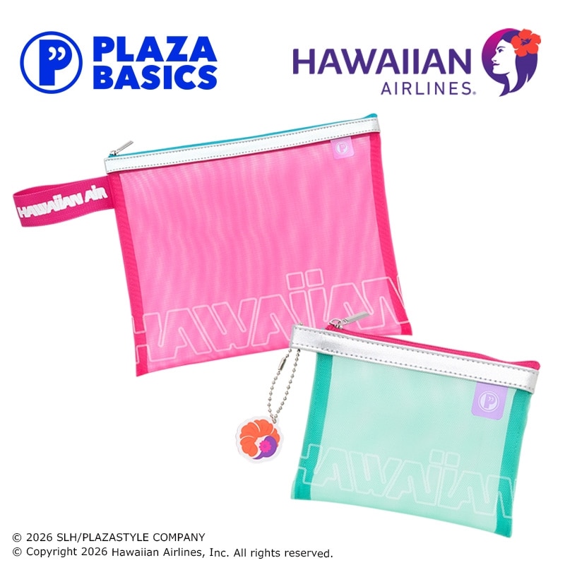 HAWAIIAN AIRLINESハワイアン航空PLAZA プラザ 3点セット PLAZA BASICS HAWAIIAN AIRLINES ハワイアン航空 メッシュポーチセット