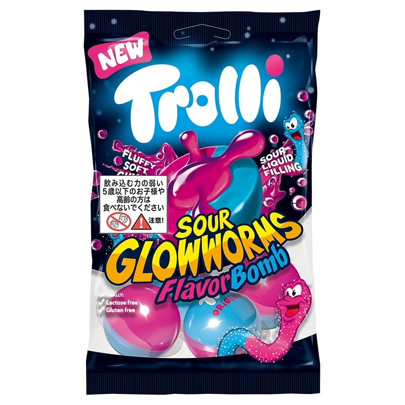 Trolli トローリ フレーバーボム サワーグローワームス(サワーグロー