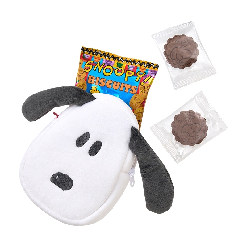 スヌーピー PEANUTS マチ付き フェイスポーチ クッキー(クッキー