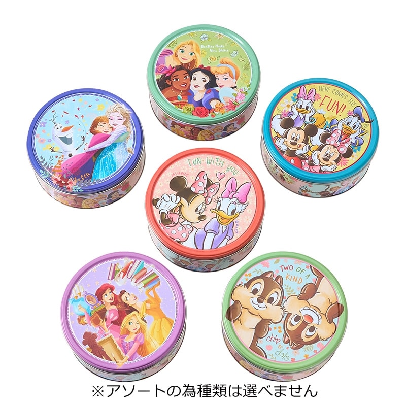 ディズニーキャラクター バラエティラウンドティン チョコチップ