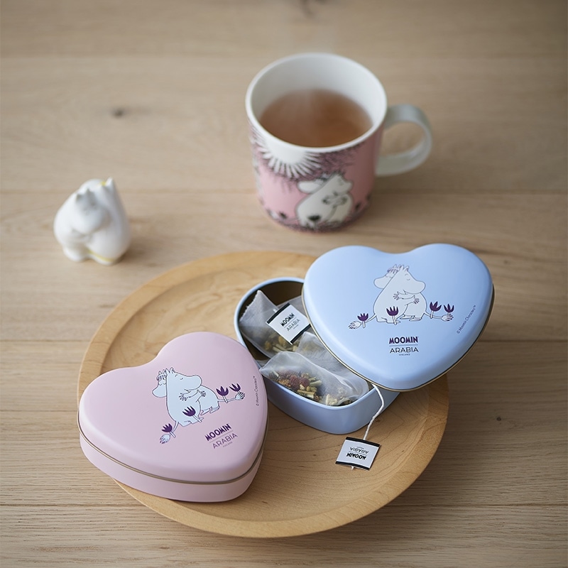 ムーミンアラビア LOVE ハーブティー ハート缶(リラックスカモミール