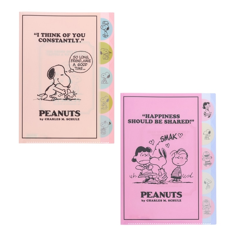 スヌーピー PEANUTS ダイカットクリアファイル 5P アメリカン