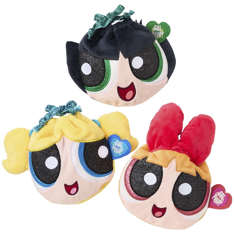 THE POWERPUFF GIRLS パワーパフ ガールズ ラメフェイス巾着