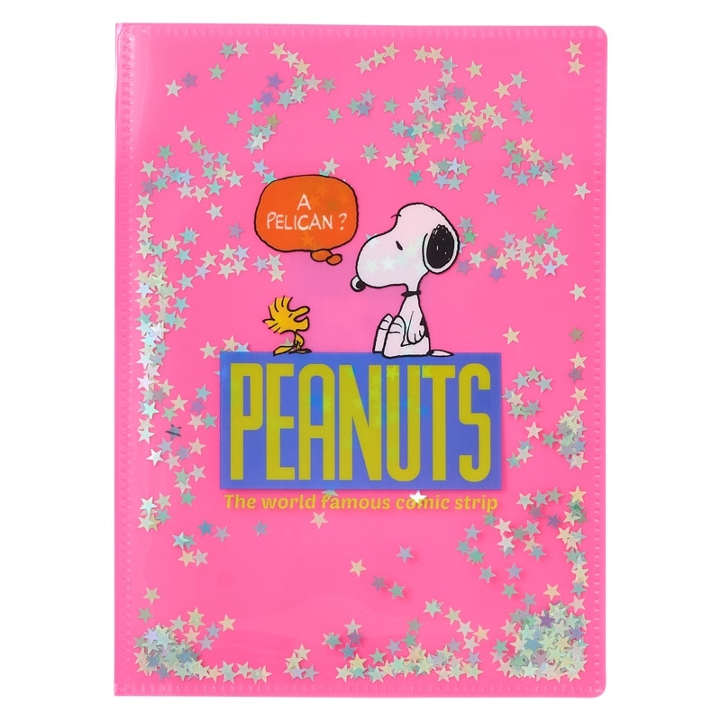 スヌーピー PEANUTS スパンコール入クリアファイルA5W COMICAL