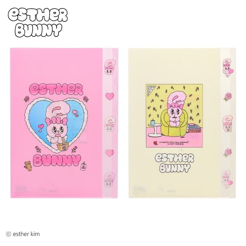 Esther Bunny エスターバニー ダイカットクリアファイル5P(ピンク