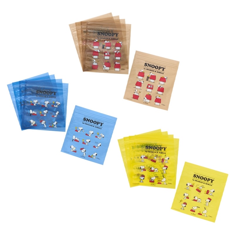 スヌーピー PEANUTS ジッパーバッグ(ベージュ): 通常| プラザ