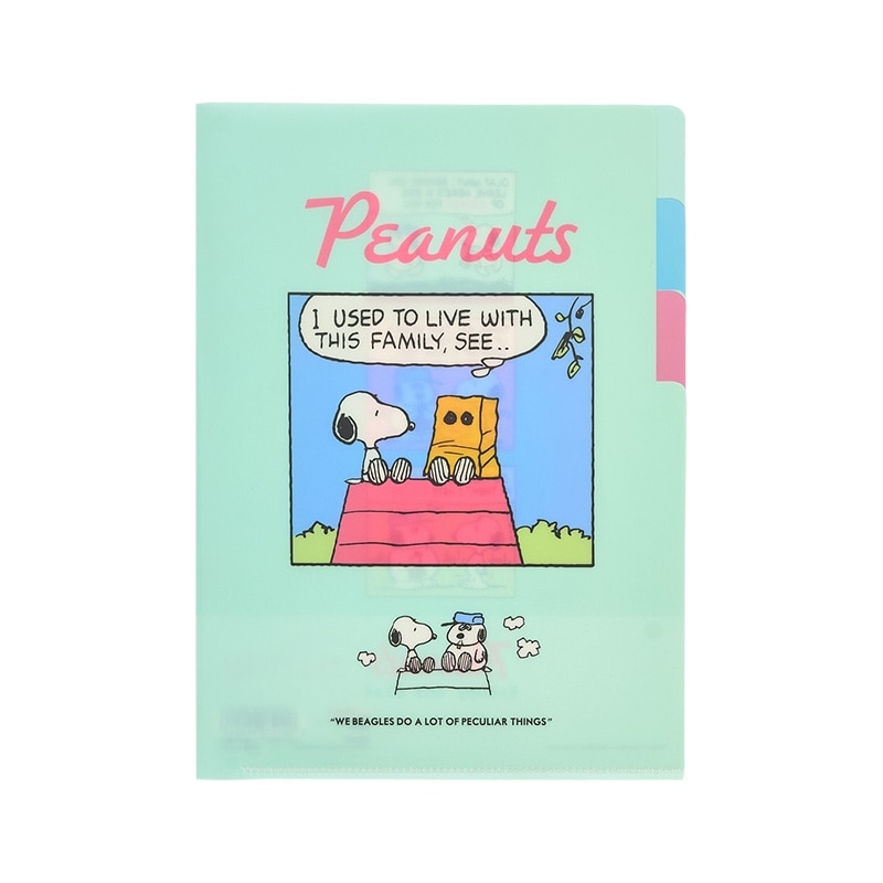 スヌーピー PEANUTS クリアファイルA5 3ポケット PEANUTS