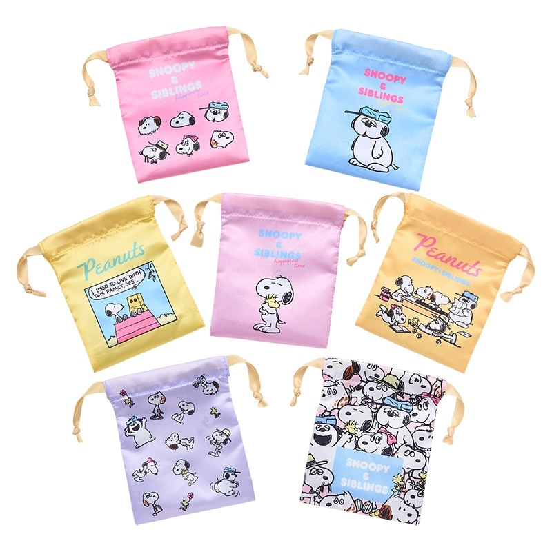 スヌーピー PEANUTS ミニ巾着 PEANUTS SNOOPY＆SIBLINGS※アソートの為