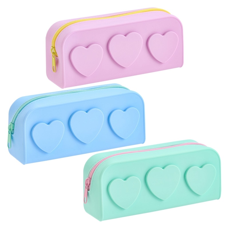 Tippi シリコンペンケース ハート(ピンクイエロー): 通常| プラザ