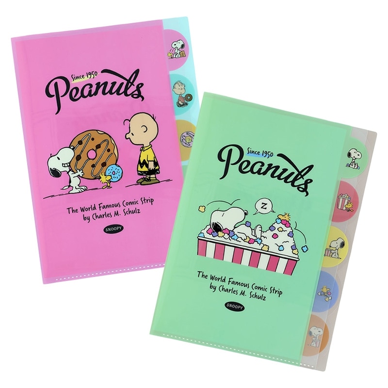 スヌーピー PEANUTS ダイカットクリアファイル5P アメリカンテイスト