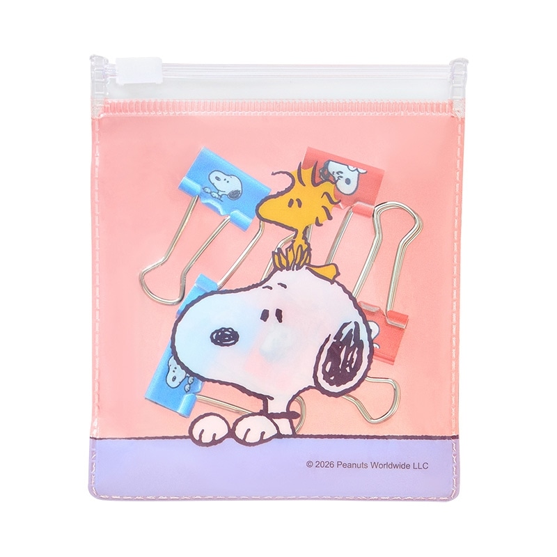 スヌーピー PEANUTS ダブルクリップ ケース入り(ダブルクリップ): 通常
