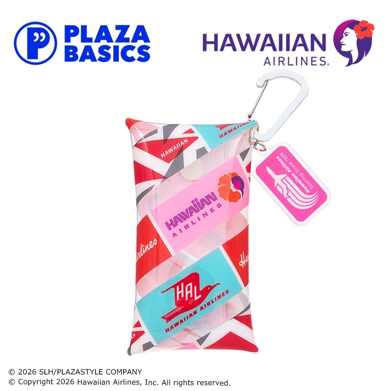 PLAZA BASICS HAWAIIAN AIRLINES ハワイアン航空 マルチクリアケース