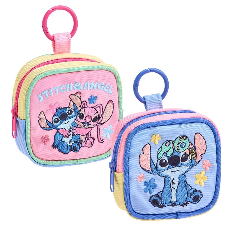 スティッチ　ポーチ Disney(ディズニー) スティッチ カラビナ付きポーチ(ピンク): 通常