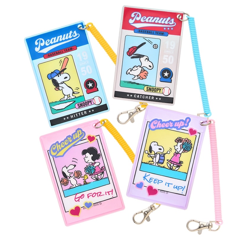 【激レア】【希少】スヌーピー　クリームケース スヌーピー PEANUTS クリアパスケース(野球/ブルー): 通常| プラザ