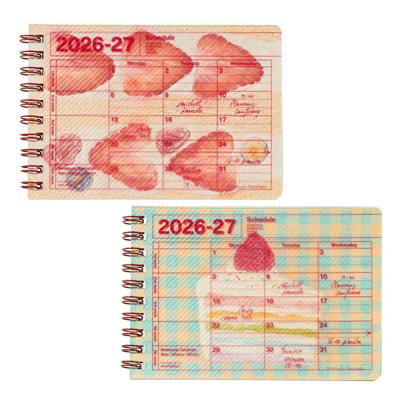 2026年4月始まり】 ノートブックカレンダー B7変型 タカハシナツミ