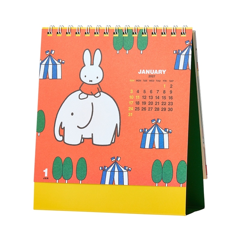 2027年1月始まり】ミッフィー Miffy 卓上カレンダー(レッド): 通常