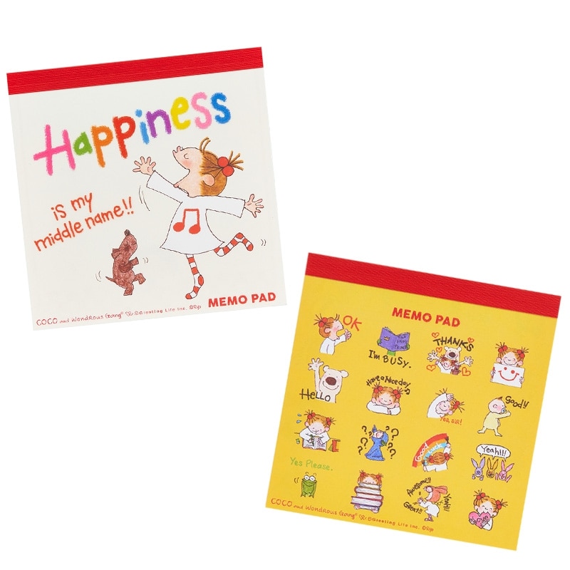 ココちゃん スクエアメモ ハピネス - PaperMint Online Shop