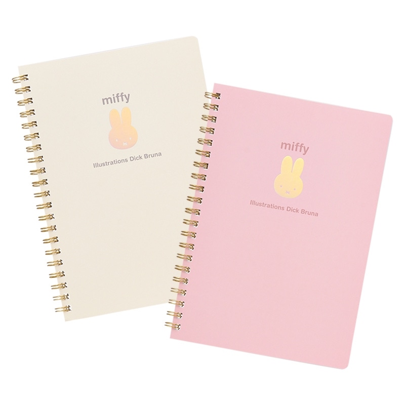 新品 ミッフィー フェルメール クリアファイル　ポストカード　ノート　セット ミッフィー Miffy A5リングノート(アイボリー): 通常| プラザ