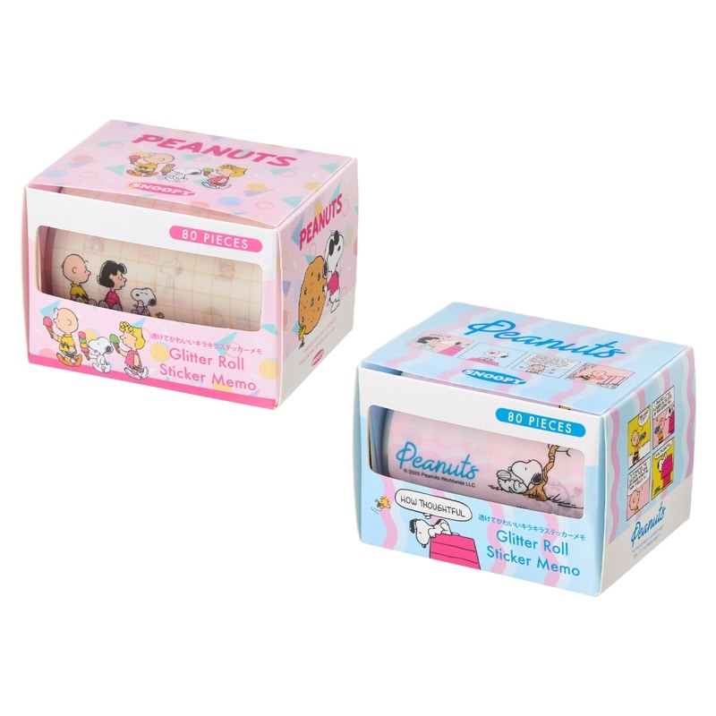 スヌーピー PEANUTS グリッターロールステッカーメモ(なみなみ): 通常
