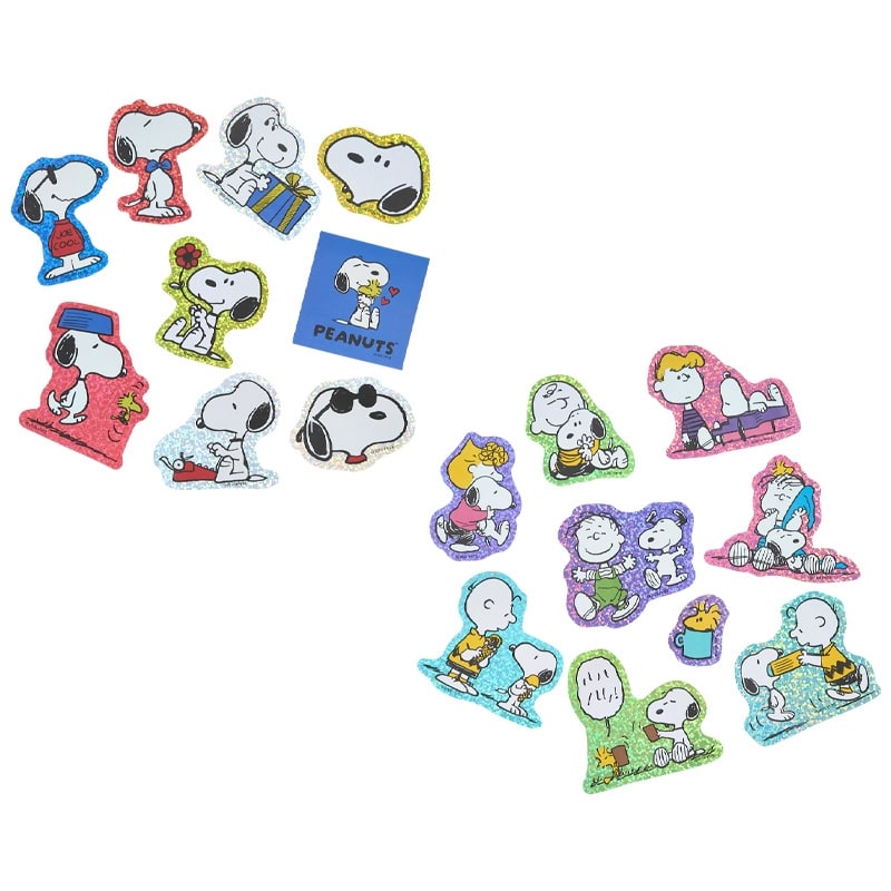 スヌーピー PEANUTS フレークステッカー(フェイス): 通常| プラザ