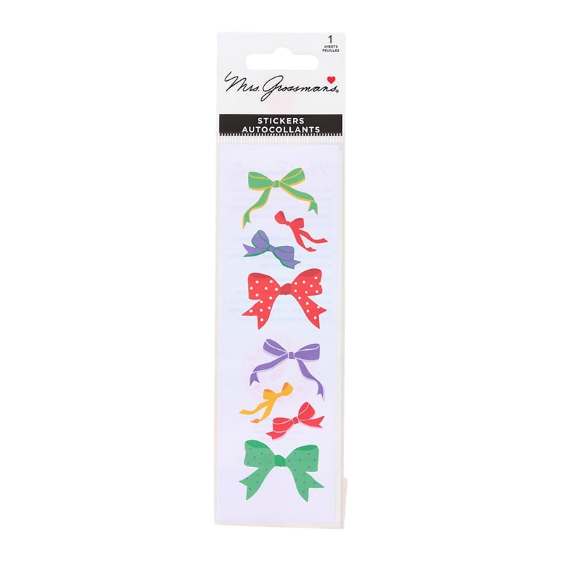 【１枚400円】ミセスグロスマンMrs.Grossman's Mrs.Grossman's ミセス・グロスマン ステッカー(PRIMARY BOWS): 通常