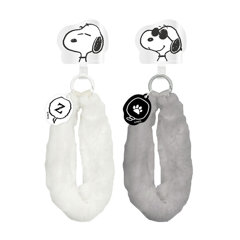 スヌーピー PEANUTS ファーハンドストラップ(スヌーピー): 通常