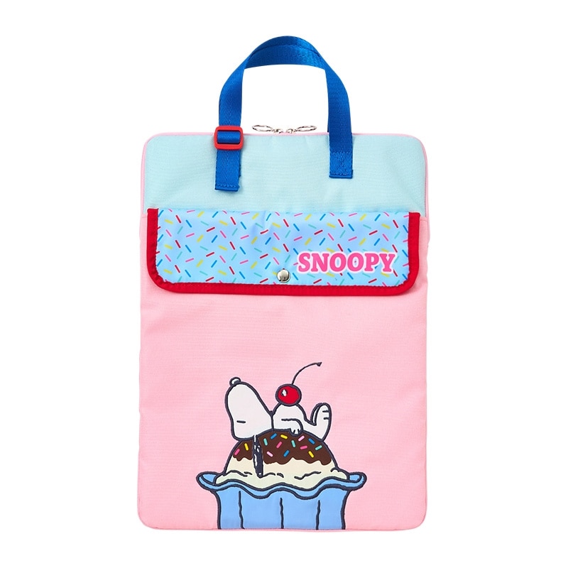 （美品）スヌーピー PLAZAトランクケース スヌーピー PEANUTS ガジェットケースL(アイス): 通常| プラザ