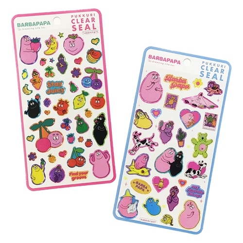 BARBAPAPA バーバパパ ぷっくりクリアシール(ピンク): 通常| プラザ