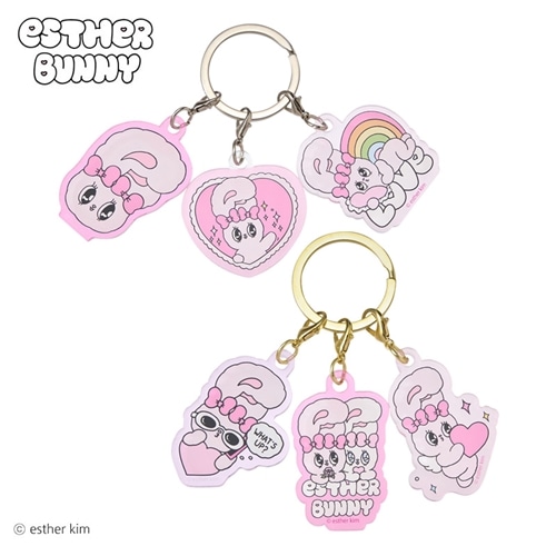 Esther Bunny エスターバニー 3チャームキーホルダー(リボン