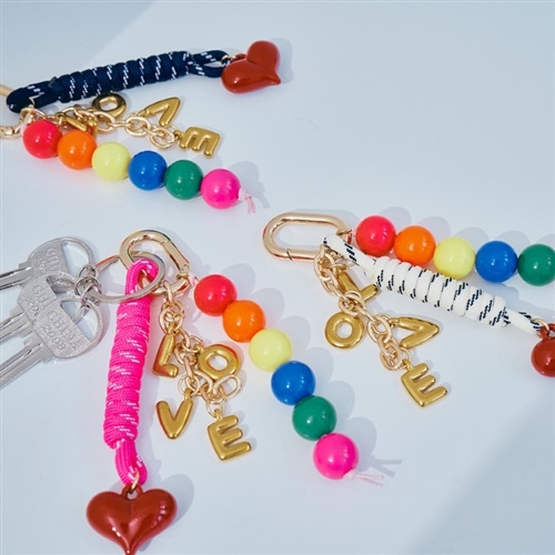 macaroni edge マカロニエッジ LOVEチャーム ストラップ(ホワイト