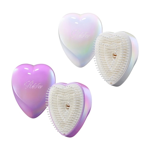 リファハートブラシミニ ネオンホワイト・ネオンパープル