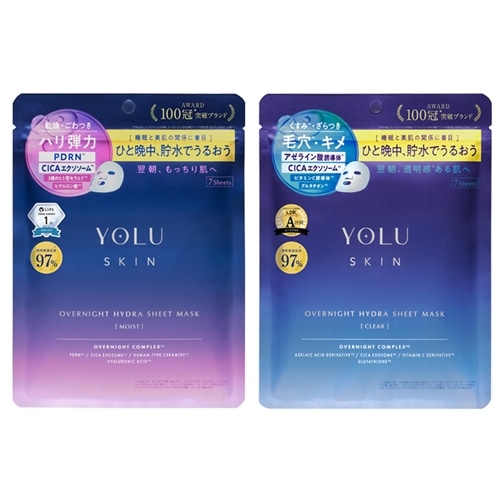 YOLU ヨル スキン オーバーナイトハイドラシートマスク(モイスト