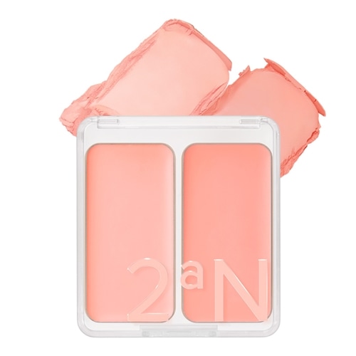 2aN トゥーエーエヌ デュアルチーク 19 Creamy Rosy(チーク): 通常
