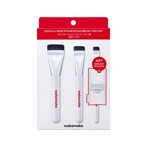 wakemake ウェイクメイク スパチュラワイドファンデーションブラシ3種セット