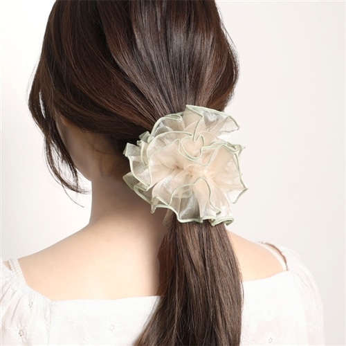 シグネチャーリングシュシュ Flowering フラワーリング シュシュ HHS0639(ベージュ): 通常| プラザ